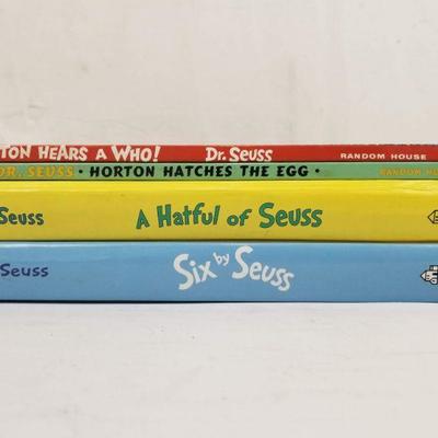 4 Large Dr. Seuss Books: Horton Hears A Who! -to- Six by Seuss