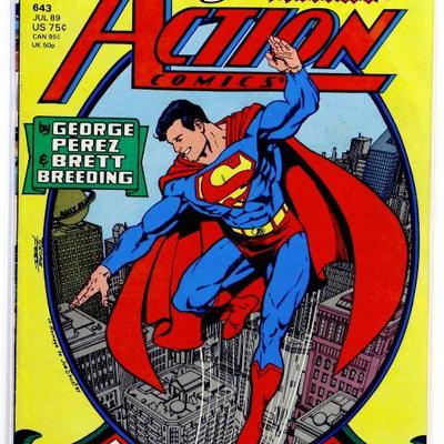 ACTION COMICS #643 Superman #1 Homage Cover by Gearge Perez 1989 DC Comics