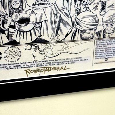 Justice League #214 Original Comic Art L.E. Print Signed Romeo Tanghal A. Tollin