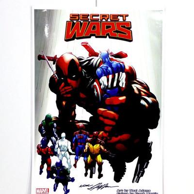 Secret Wars DEADPOOL Fine Comic Art print Signed by Neal Adams - 13
