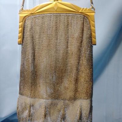 Whiting Davis Art Deco Opera Purse 10"L x 4 1/2"W