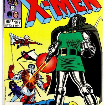 X-MEN #197 High Grade Comic Book Classic Dr. DOOM Cover 1985 Marvel Comics