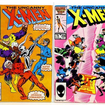 X-MEN #208 #215 - 1st Appearance Stonewall & Super Sable 1986/87 Marvel Comics