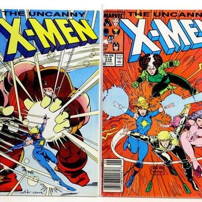 X-MEN #217 #218 #228 Newsstand Variants Comic Books 1987/1988 Marvel Comics High Garde