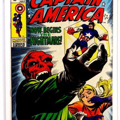 CAPTAIN AMERICA #115 Silver Age Comic Book RED SKULL App 1969 Marvel Comics