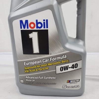 Mobil 0W-40, Advanced Full Synthetic Motor Oil, European Car Formula - New