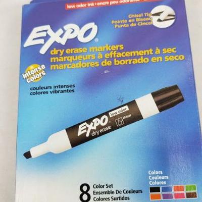Expo Dry Erase Markers, Color Set, 16 Markers Total - New, Damaged Package
