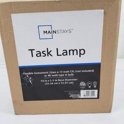 Urban Shop Metal Task Lamp, Silver - New, Open Box