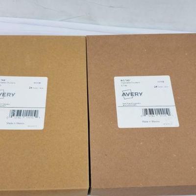 2 Boxes Avery Big Tab Insertable Dividers, 8 Tab, 24 Sets Per Box - New