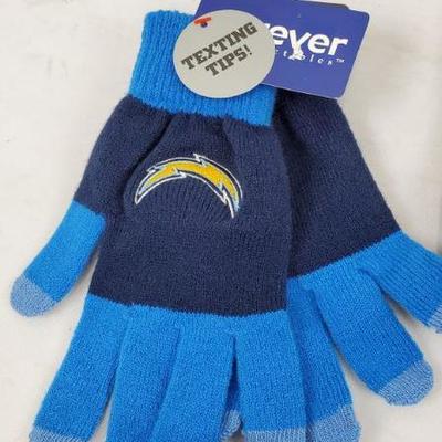 San Diego Chargers Lot, Gloves, Hat, Socks, and Bottle Openers/Magnets - New