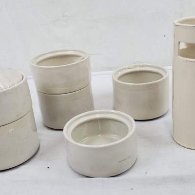 Set of Stackable Jars & Vase, Hearth & Hand - New, All Missing Lid But 1