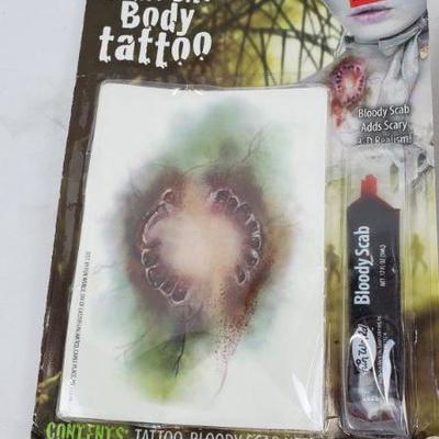 Zombie Bite Tattoo, Vampire Family Makeup, Test Tube, Zombie & Pirate - New