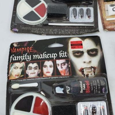 Halloween Makeup Lot Family Vampire/Pirates/Pirate Family/Zombie/Test Tube - New