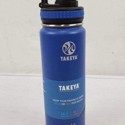 Takeya Originals Stainless Steel Water Bottle, 24oz Navy - New