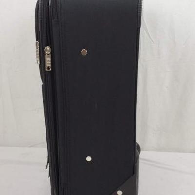 2 Pc Black Luggage Set, 19