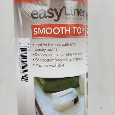 EasyLiner Smooth Top Shelf Liner, For Kitchen, Bath & Laundry Rooms, White - New