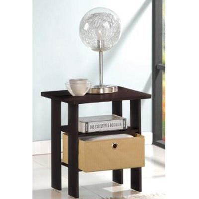 End Table Night Stand with Bin Drawer, Furinno Andrey - New
