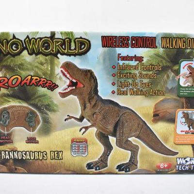 RC Dinosaur, Wireless Control Walking Dinosaur with Lights & Sounds - New