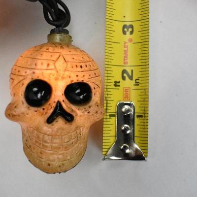 Halloween Skull Lights, Strand of 10 - Tested, Works