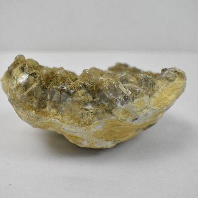 2 Geode Rocks: Tan/Yellow/Gray/Clear