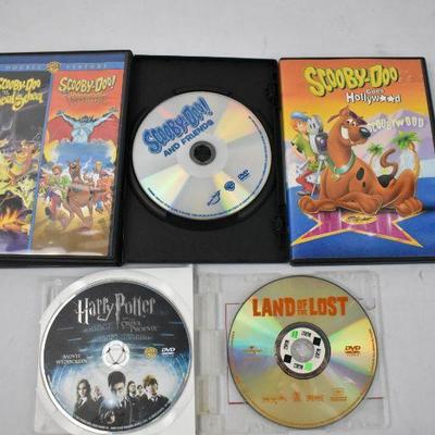 6 Movies on DVD: (4) Scooby Doo, Harry Potter, & Land of the Lost