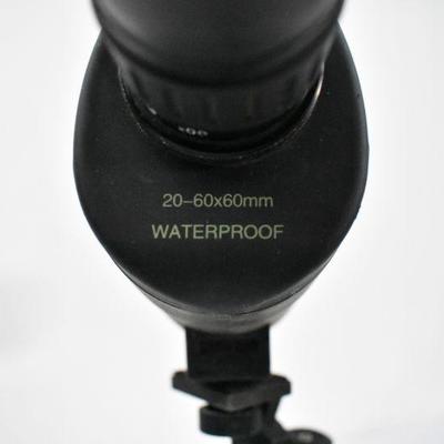 Barska Waterproof 20-60x60 Straight Spotting Scope with Tripod