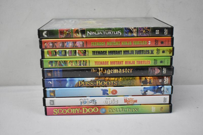 9 Movies on DVD: Ninja Turtles -to- Scooby-Doo | EstateSales.org