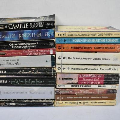 19 Paperback Books - Classics: Camille -to- Wuthering Heights