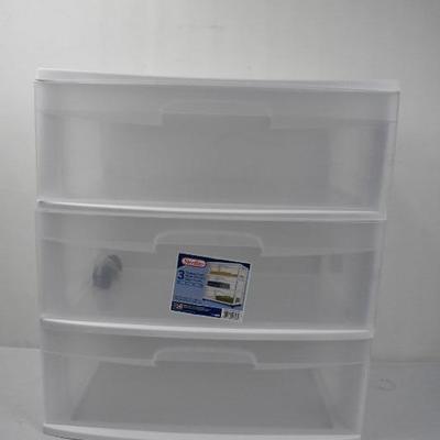 Sterilite 3 Drawer Cart with Casters