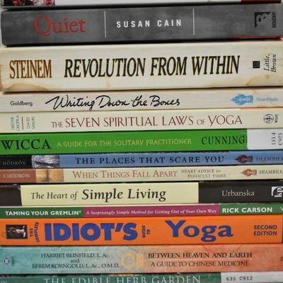 19 Paperback Self Help Books: The Wisdom of Insecurity to The Edible Herb Garden