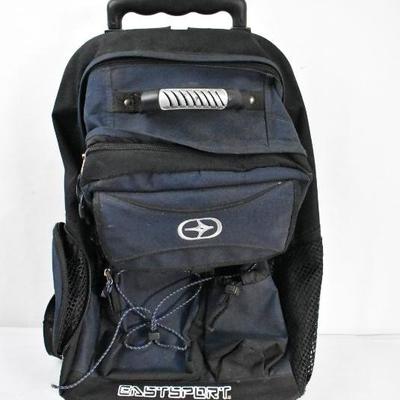 EastSport Rolling Backpack. Navy & Black