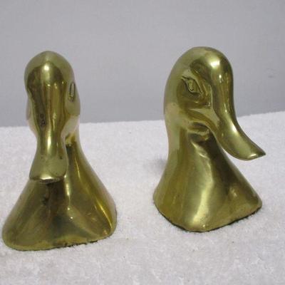 Lot 11 - Brass Duck Heads 