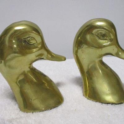 Lot 11 - Brass Duck Heads 