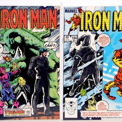 IRON MAN #193 #194 Copper Age Comic Books Set 1985 Marvel Comics VF