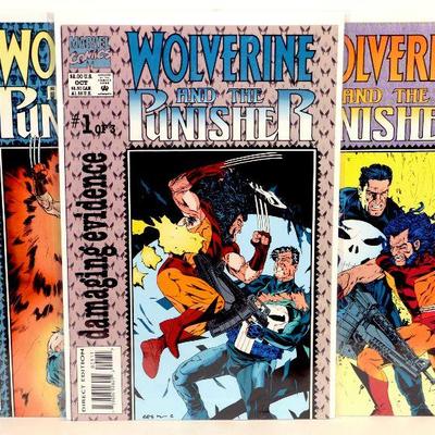 WOLVERINE AND THE PUNISHER #1 #2 #3 Damaging Evidence Complete Set 1993 Marvel Comics NM