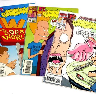 BEAVIS and BUTT-HEAD #1 #2 #3 Comic Books Set 1993-94 Marvel Comics - High Grade