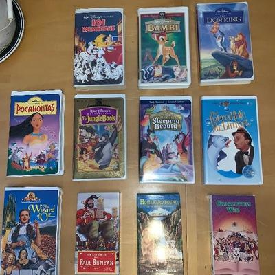 Assortment of 11 VHS Tapes Walt Disney