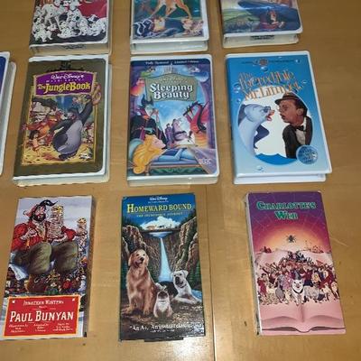 Assortment of 11 VHS Tapes Walt Disney