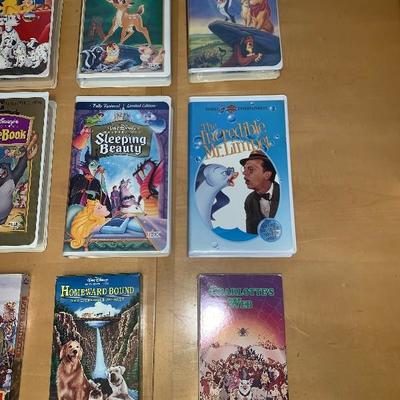 Assortment of 11 VHS Tapes Walt Disney
