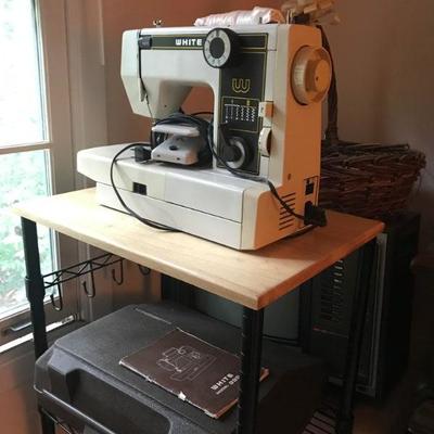 Vintage White Brand Sewing Machine