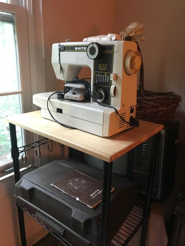 Vintage White Brand Sewing Machine