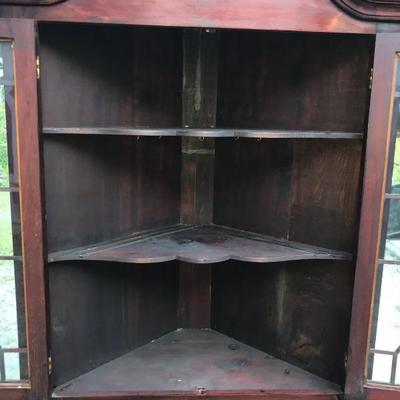 Empire Classical Mahogany Corner Cabinet