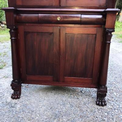 Empire Classical Mahogany Corner Cabinet