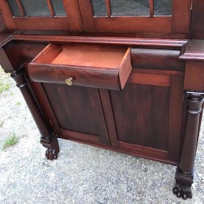 Empire Classical Mahogany Corner Cabinet