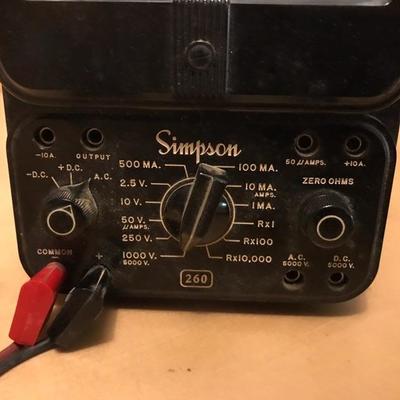 Simpson Volt Milliammeter 260 Series