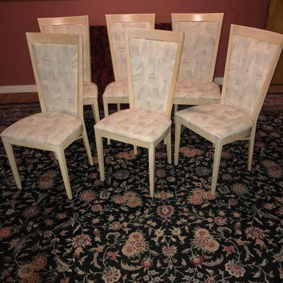 Set of 6 Italian Mid Century Modern A. Sibau Dining Chairs