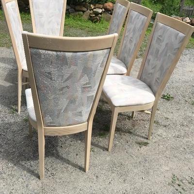 Set of 6 Italian Mid Century Modern A. Sibau Dining Chairs