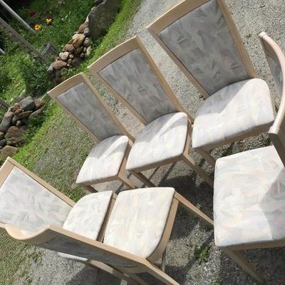 Set of 6 Italian Mid Century Modern A. Sibau Dining Chairs