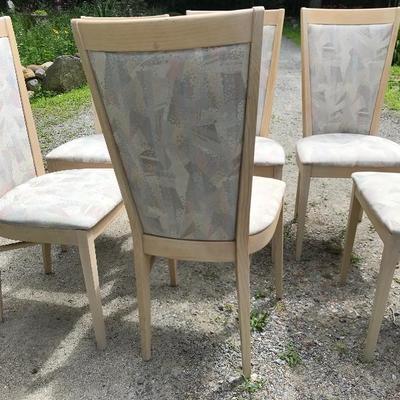 Set of 6 Italian Mid Century Modern A. Sibau Dining Chairs