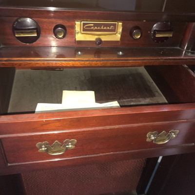 1940's 1950's Vintage Capehart Television & Cabinet With Manual
